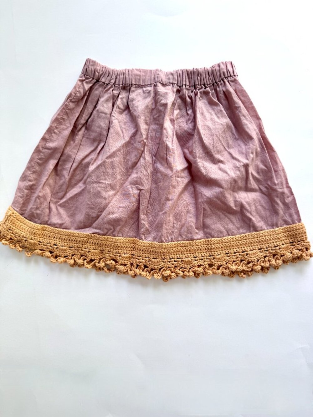 Kate Quinn Organic Crochet Hem Skirt Mauve 3T (45/50)